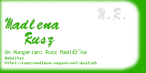madlena rusz business card